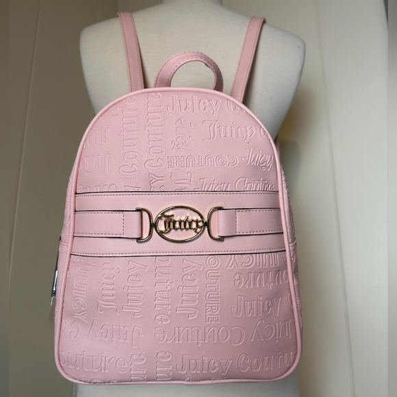 JUICY COUTURE embossed macroon backpack and wallet set - Picture 2 of 9